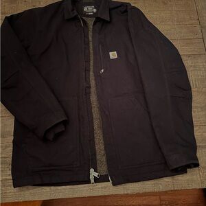 Carhartt Men's Dark Jacket with Gray Accents